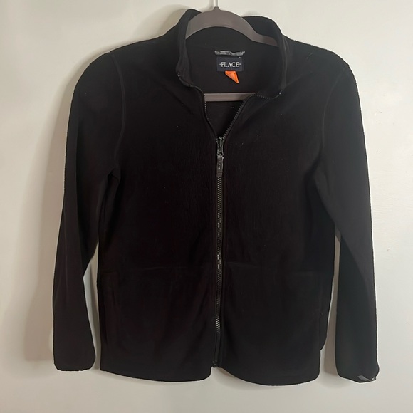 Children’s Place Black Fleece Zip 10/12 - Picture 1 of 4